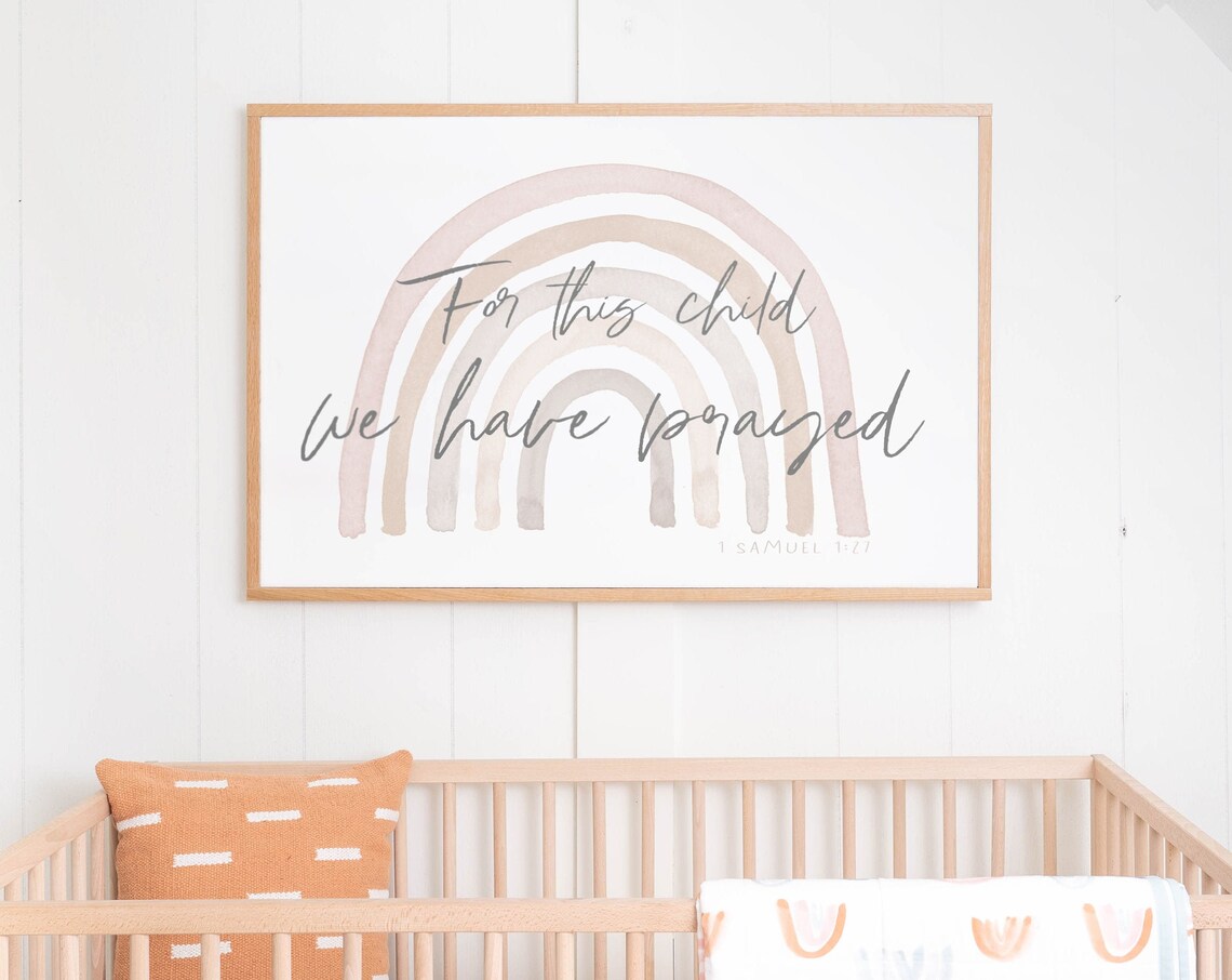 For This Child We Have Prayed Nursery Art Print - Image 2