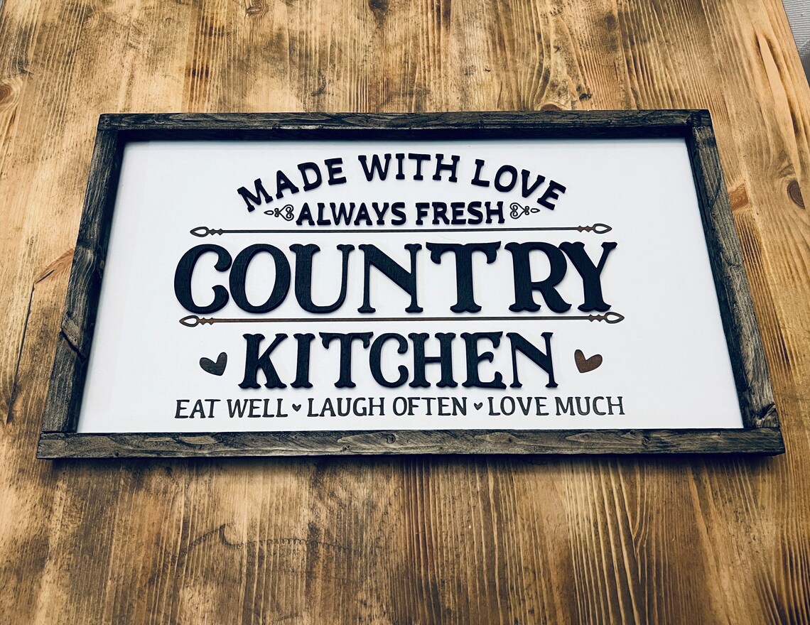 Country Kitchen Western Rustic Sign Art Print