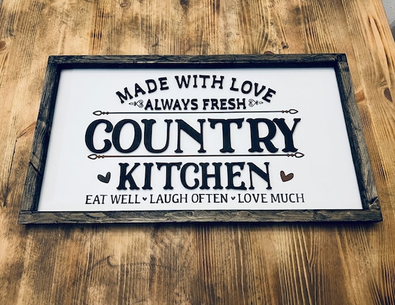 Country Kitchen Western Rustic Sign Art Print