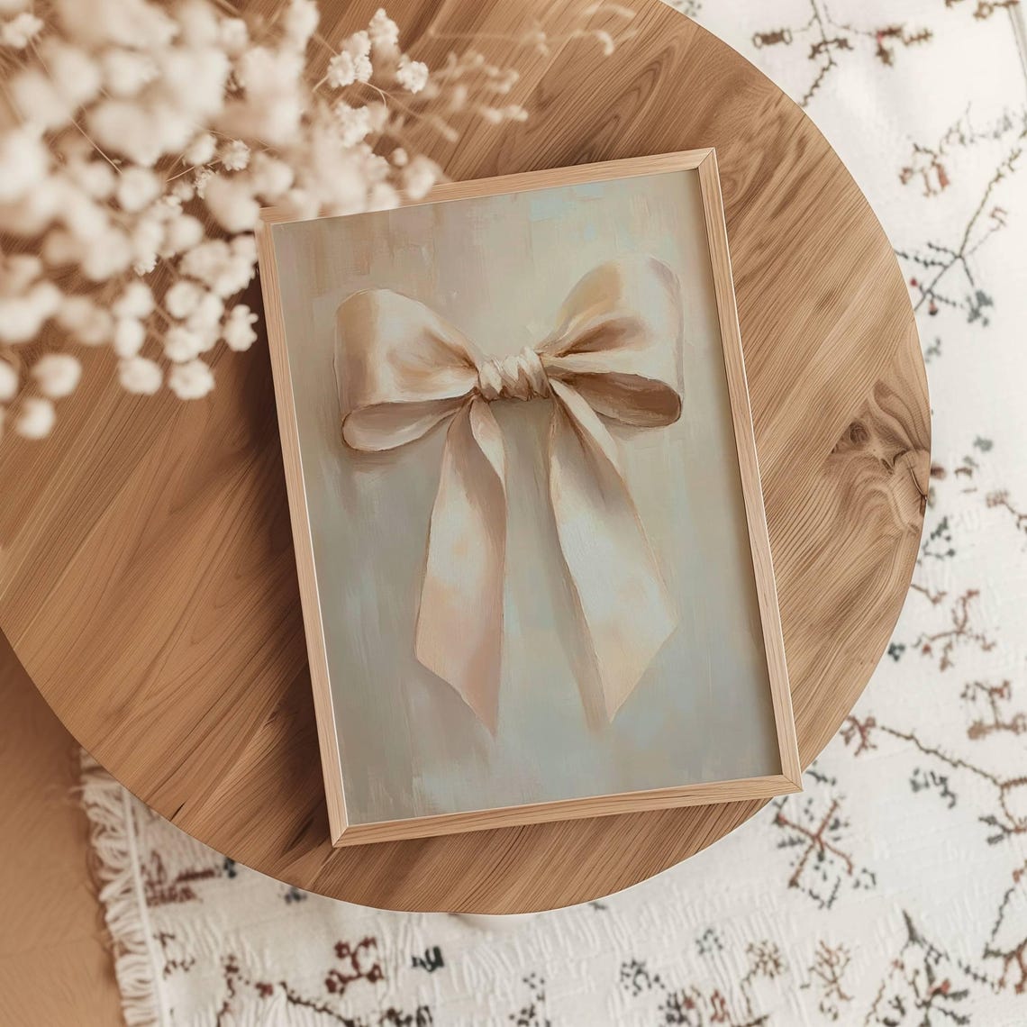 Girlie Minimalist Bow Illustration Nursery Wall Art Art For Kids Beige Bow Print Teen Room Decor College Apartment Decor Nursery Girly Art - Image 4