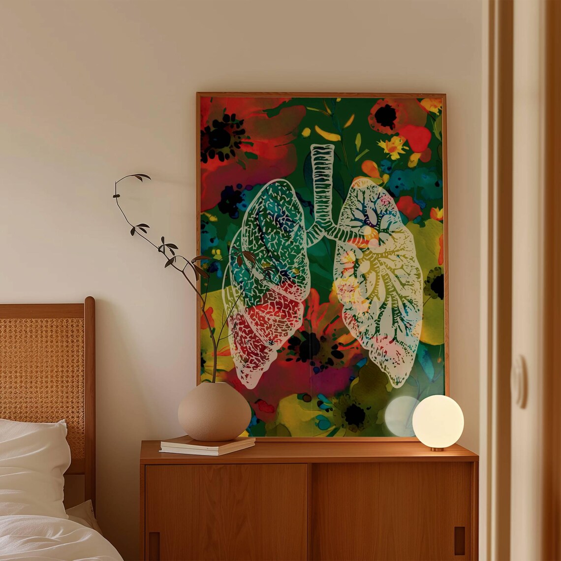 Lungs Anatomy Wall Art, Science Meditation Print - Image 2