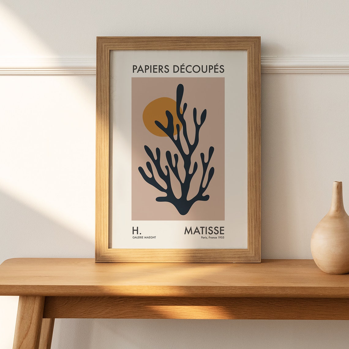 Matisse Papiers Decoupes Coral Branch Sun Exhibition Style Poster - Image 2