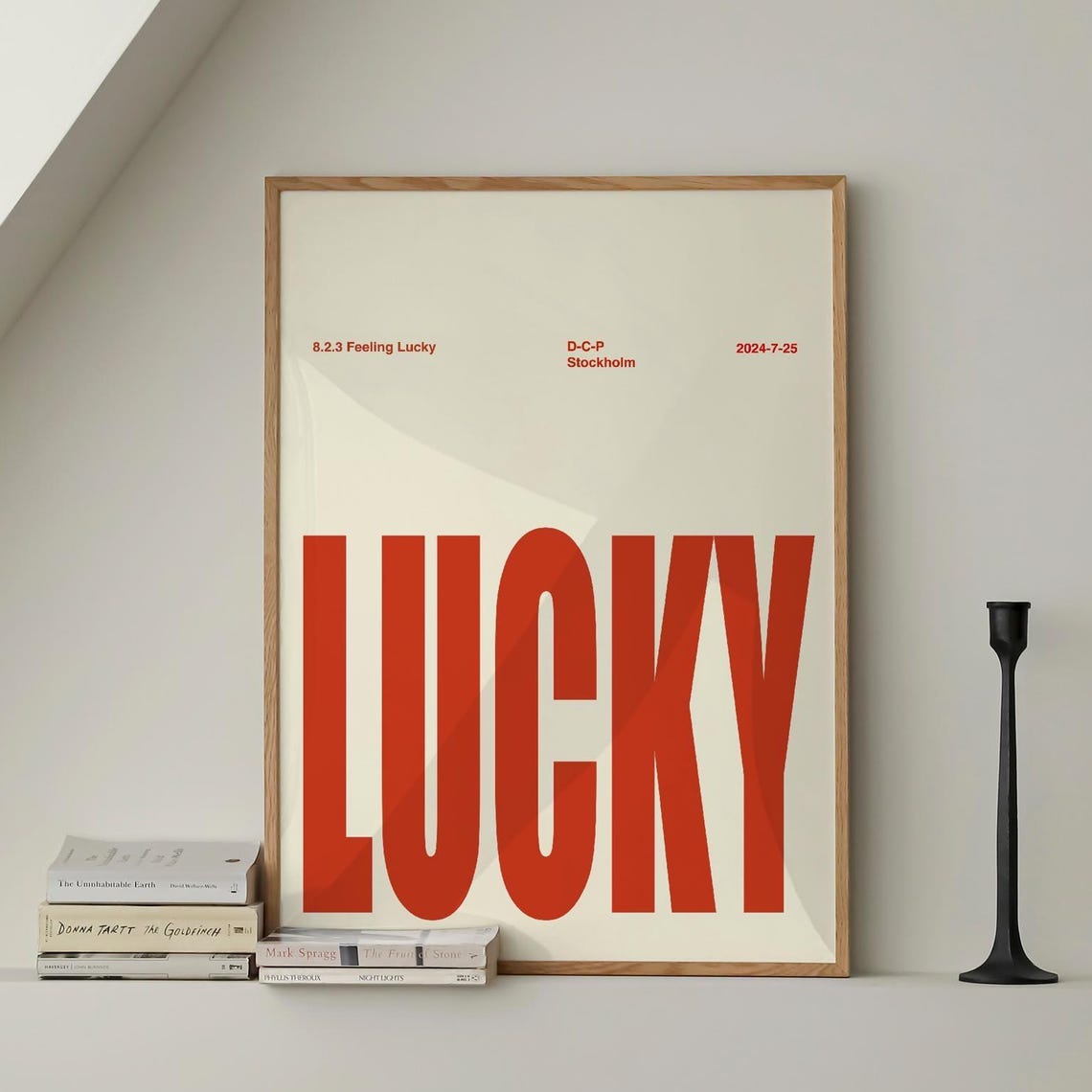 Retro Typography Poster Modern Wall Art Print Red Trendy Inspirational Quote Affirmation