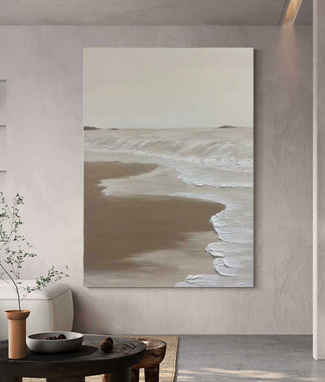 Wave Texture Decor Modern Abstract Landscape Art Print - Image 3