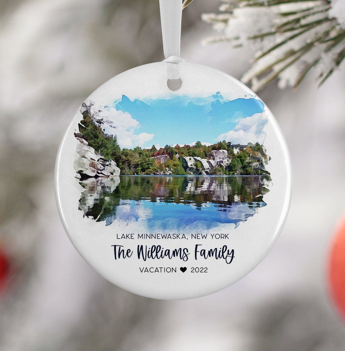 The Williams Family Lake Minnewaska NY 2022 Vacation Keepsake Print