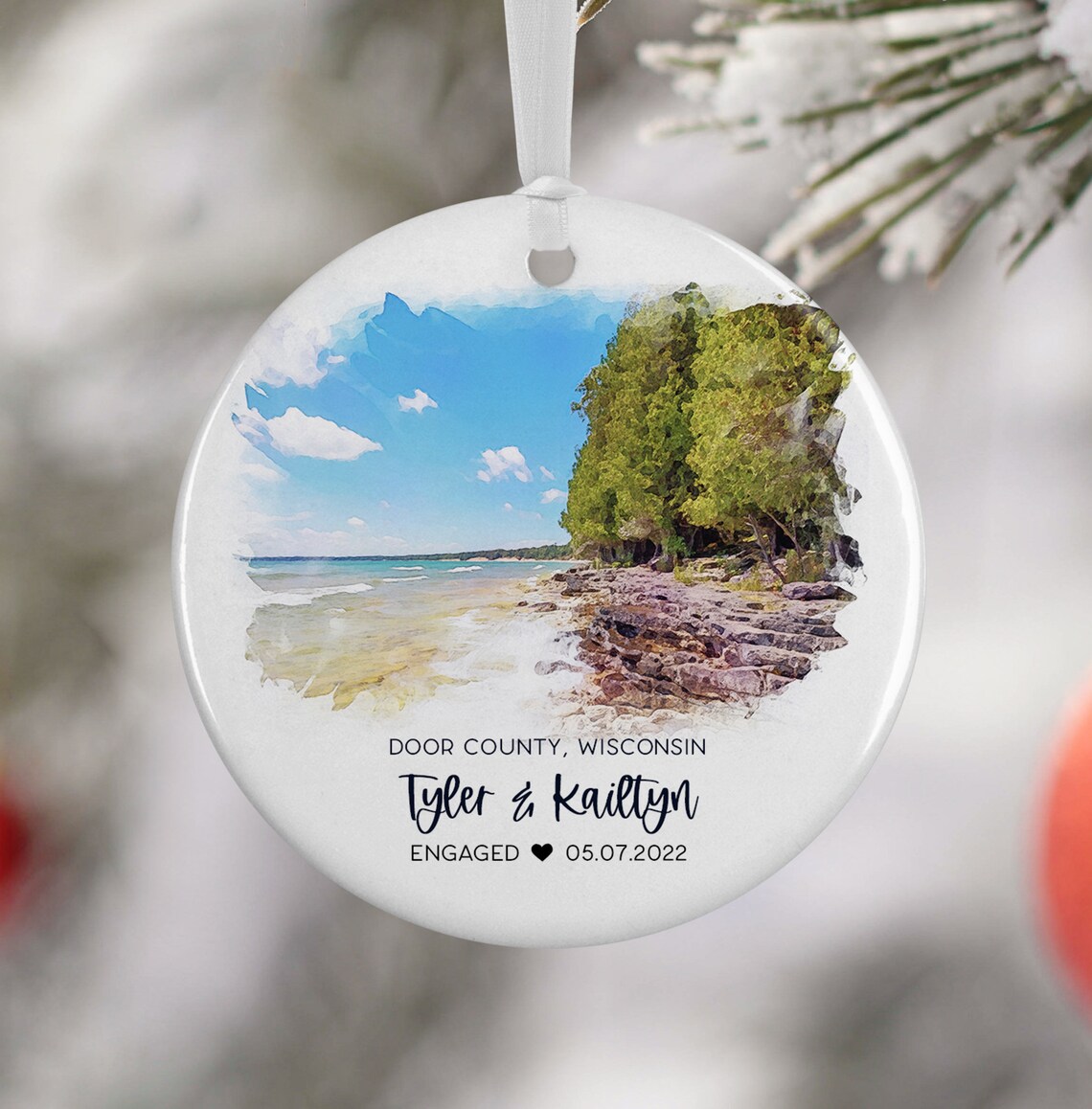 Door County Wisconsin Travel Souvenir Ornament