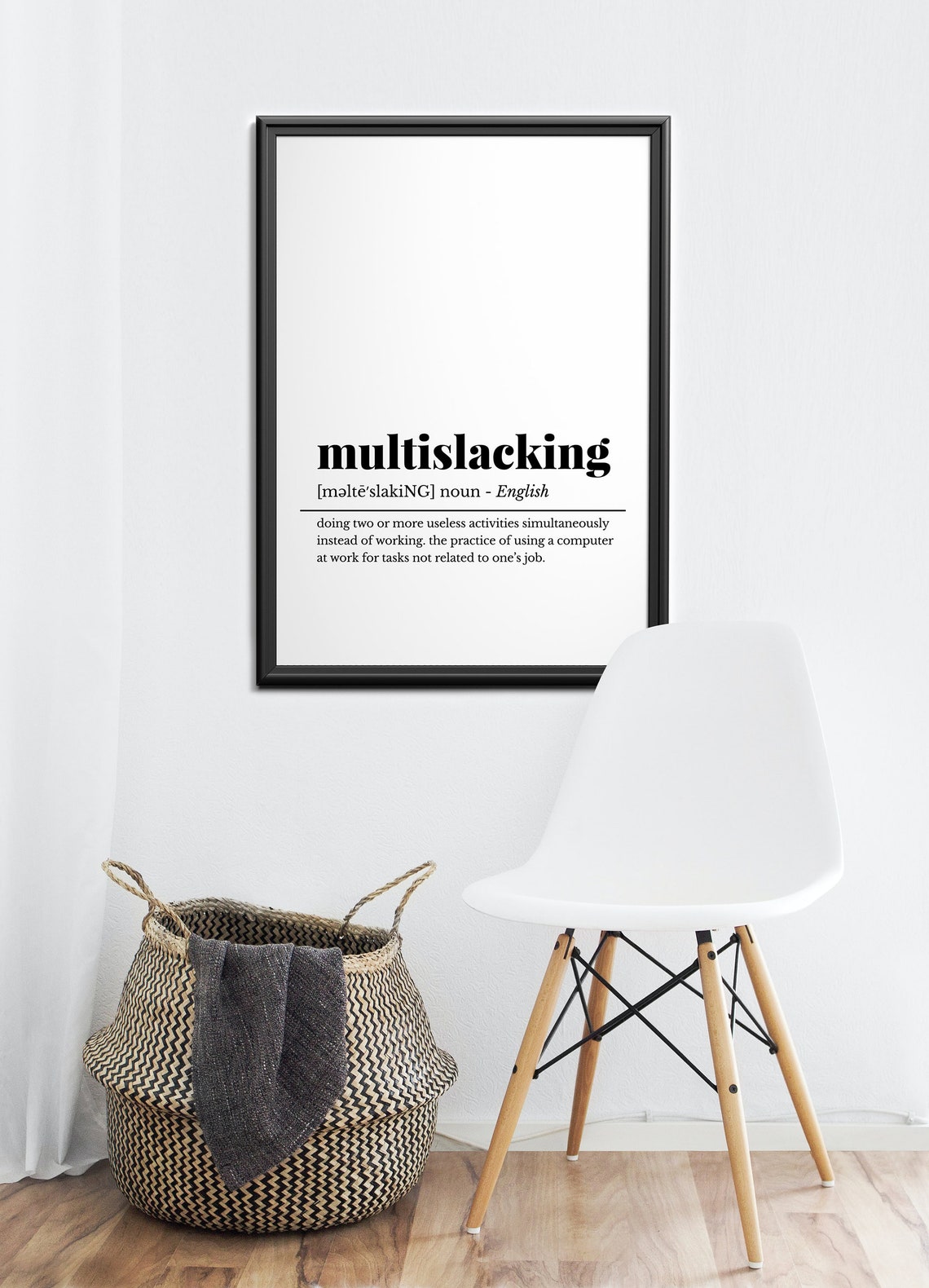 Multislacking Funny Dictionary Definition Style Office Humor Poster - Image 3