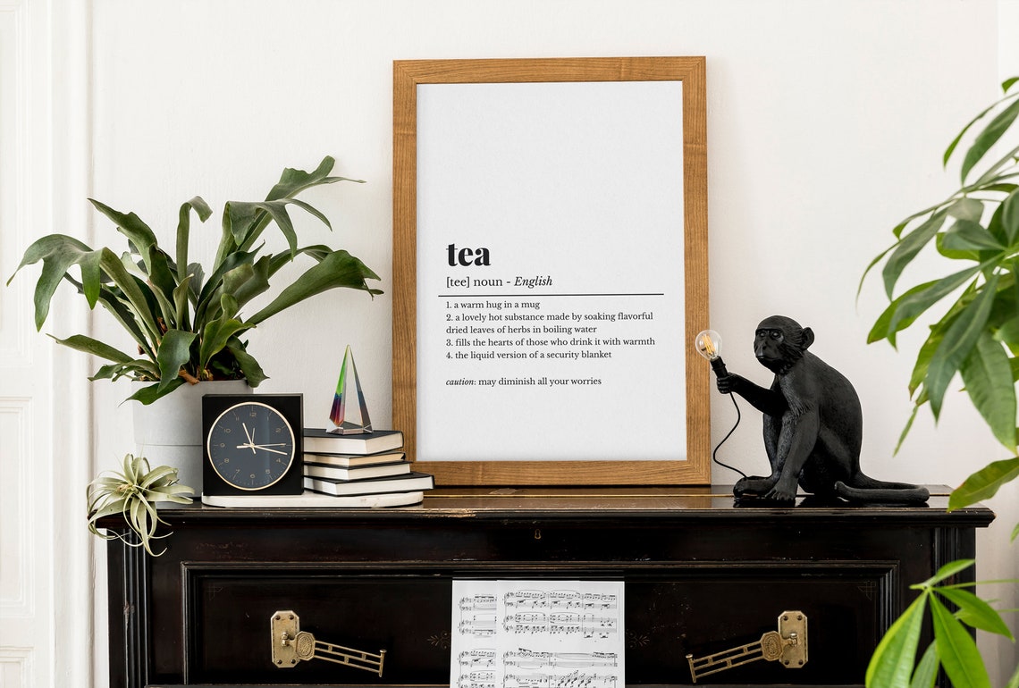 Tea Funny Dictionary Definition Warm Hug in a Mug Quote Poster - Image 4