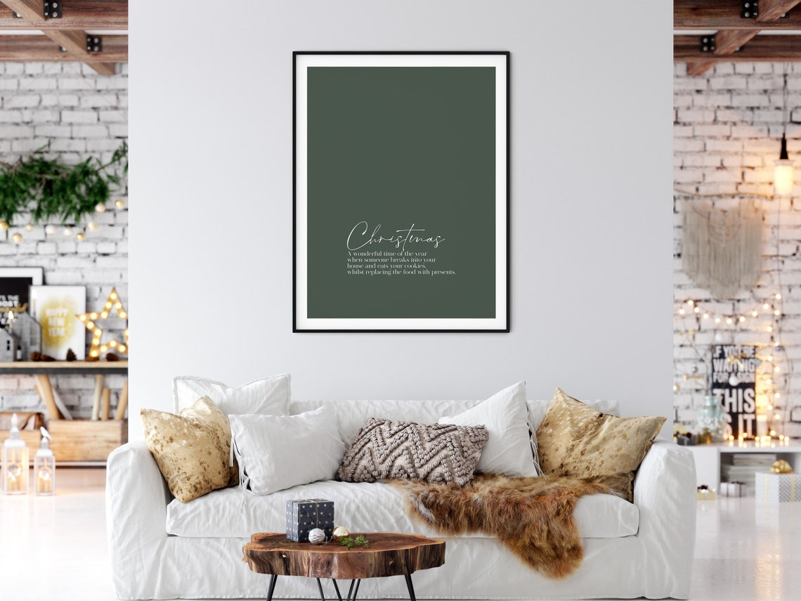 Funny Christmas Definition Cookies Bandit Holiday Quote Print - Image 4