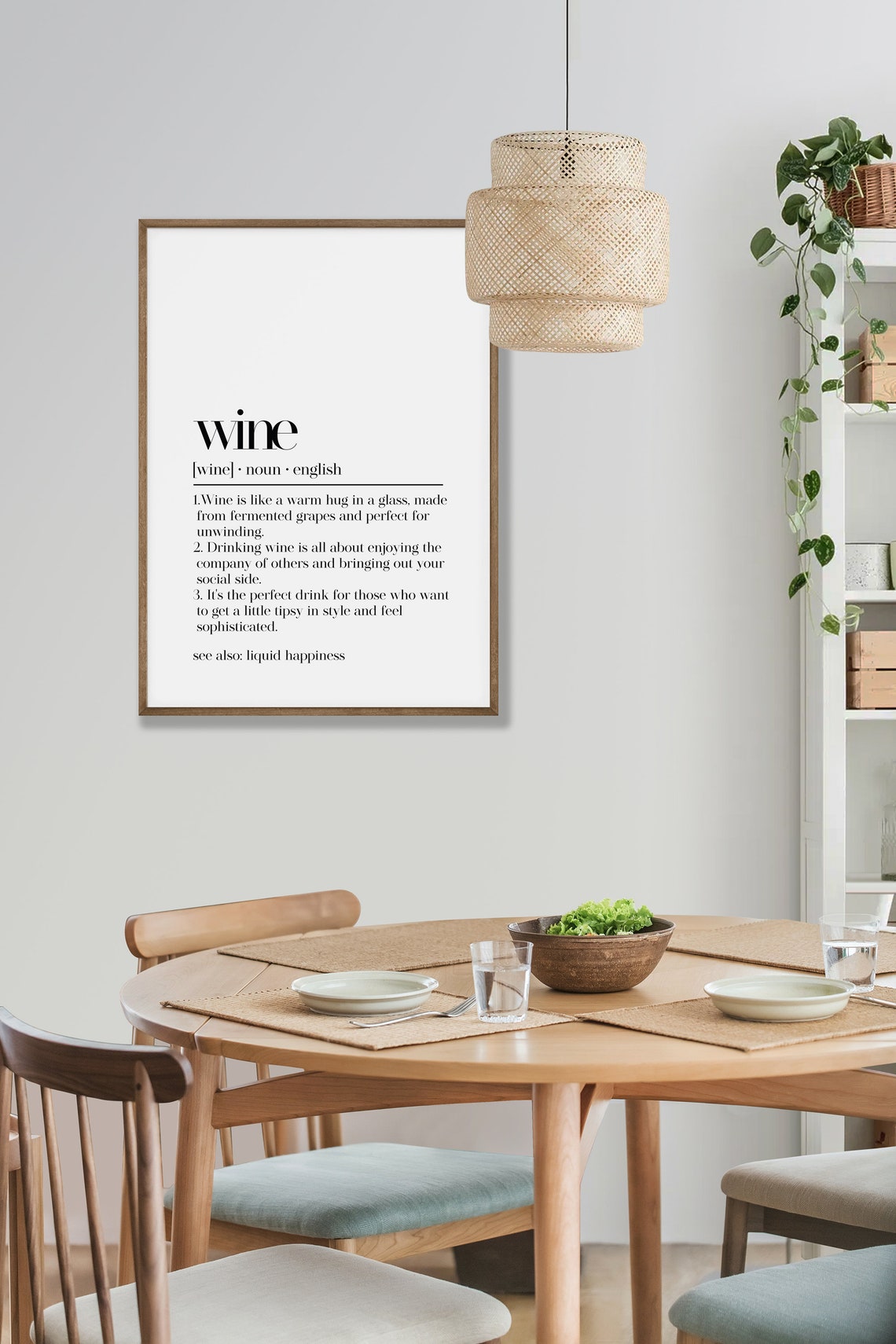 Wine Dictionary Definition Warm Hug Glass Tipsy Style Poster - Image 4
