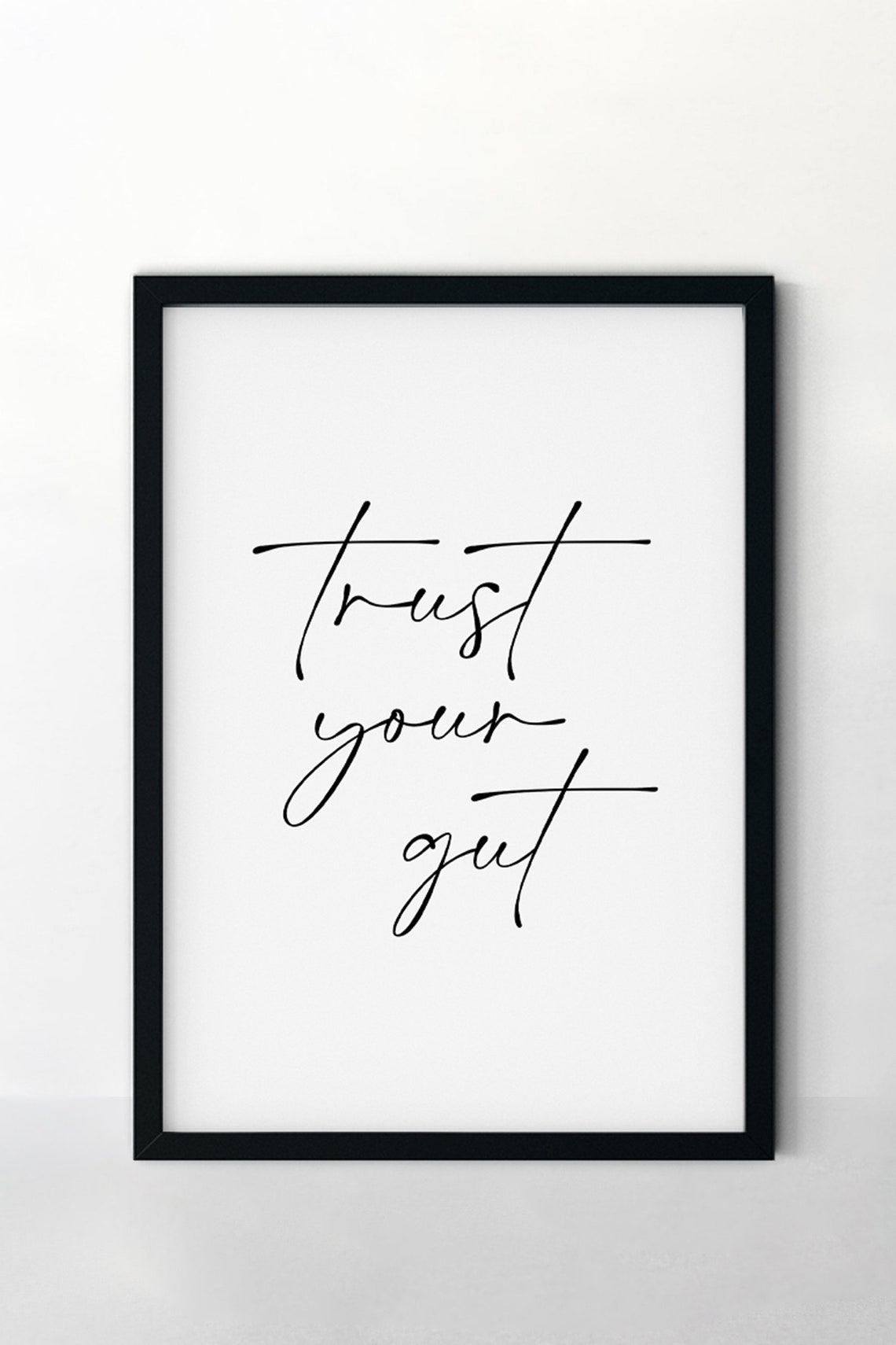 Trust Your Gut Elegant Script Motivational Inspirational Poster - Image 3