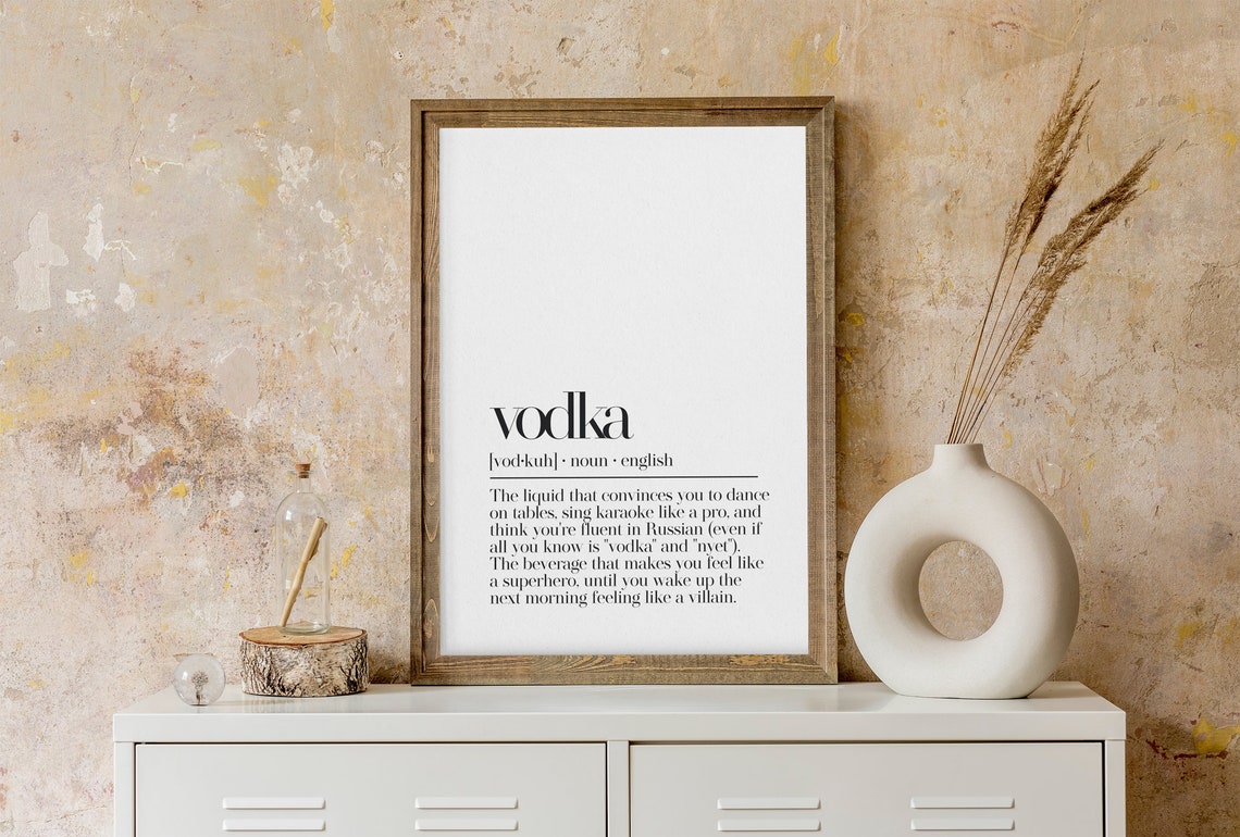 Vodka Funny Dictionary Definition Dance on Tables Bar Poster - Image 3