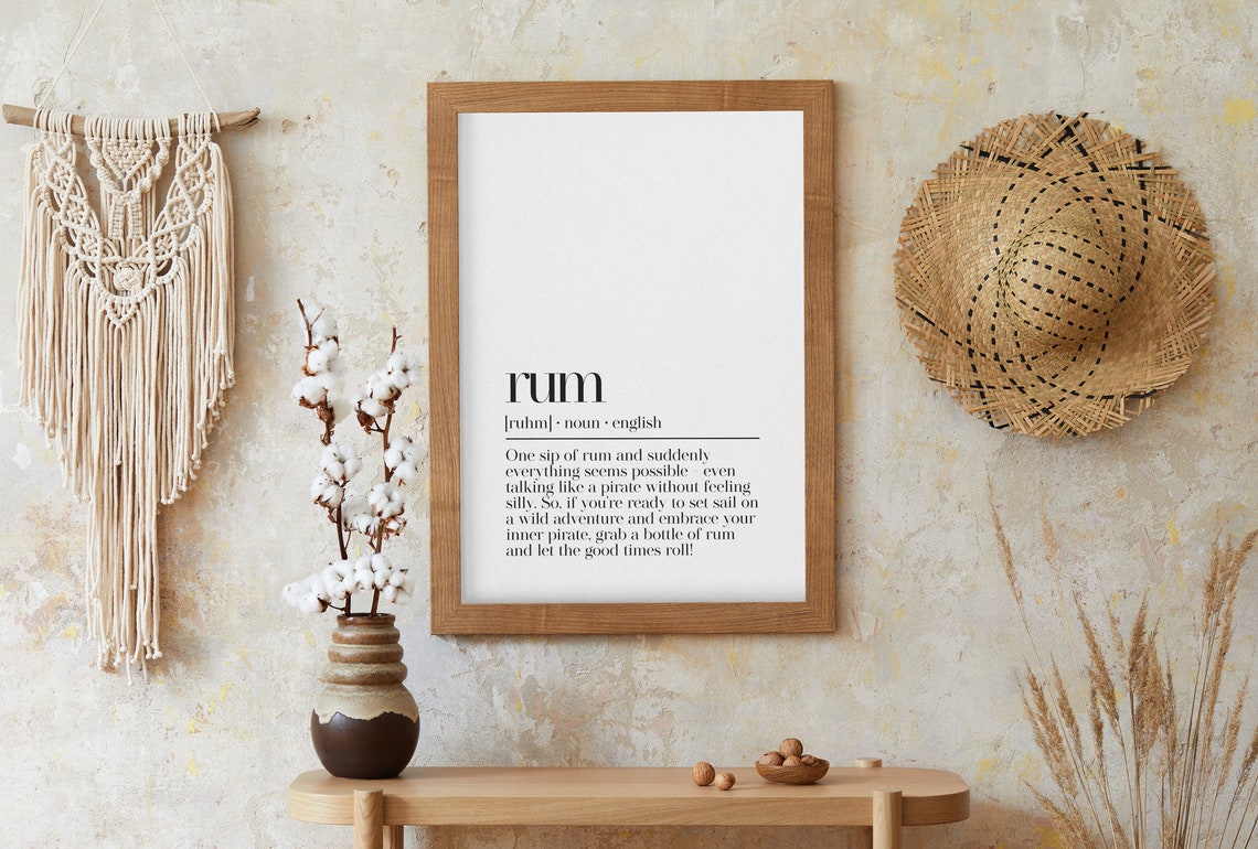 Funny Rum Dictionary Definition Pirate Bar Cart Adventure Poster - Image 4