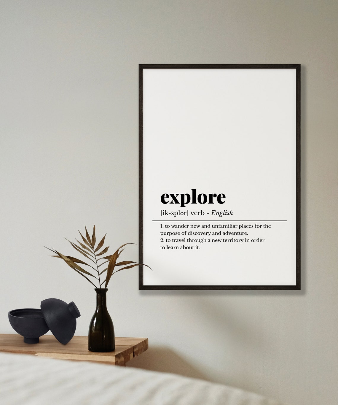 Explore Definition Dictionary Art Travel Adventure Quote Wall Poster - Image 2