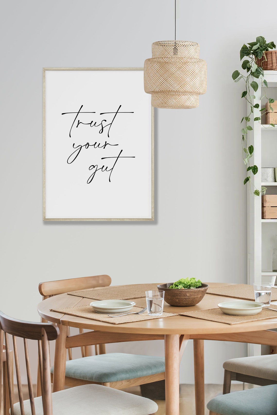 Trust Your Gut Elegant Script Motivational Inspirational Poster - Image 2