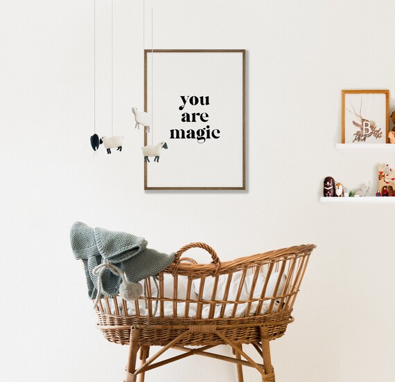 Spiritual Wall Art You Are Magic Art Affirmation Wall Art Teen Room Decor Quote Wall Art Baby Room Decor Nursery Wall Art