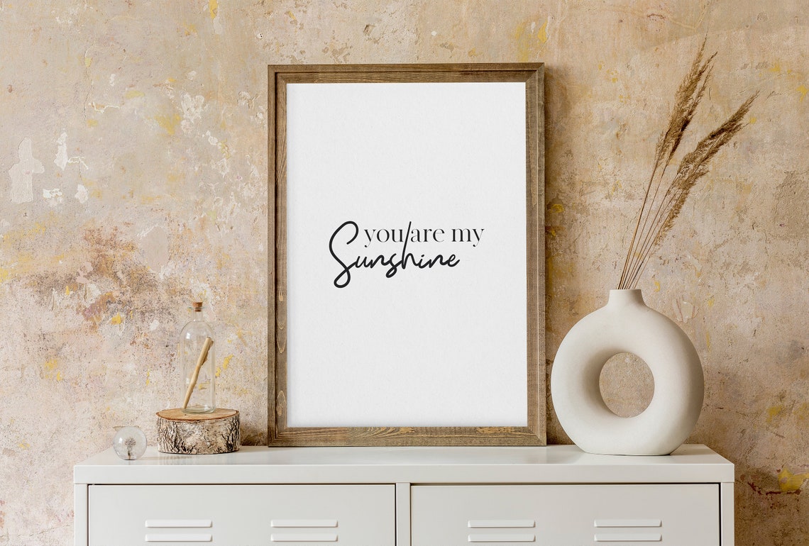 Spiritual Wall Art You Are My Sunshine Affirmation Wall Art Nursery Decor Quote Wall Art Baby Room Decor Teen Room Decor Art - Image 4