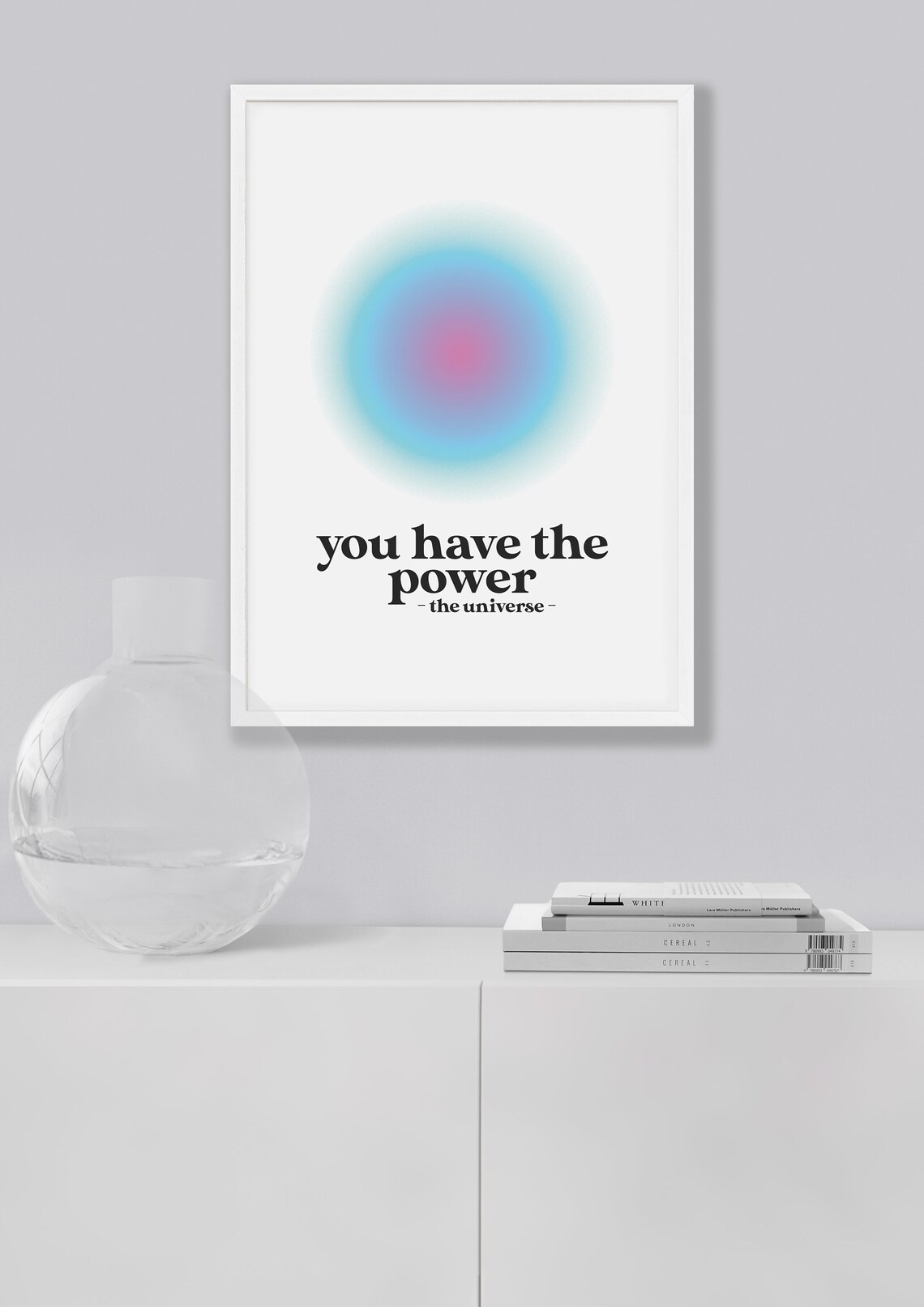 You Have The Power Aura Gradient Universe Manifestation Style Quote Poster - Image 3