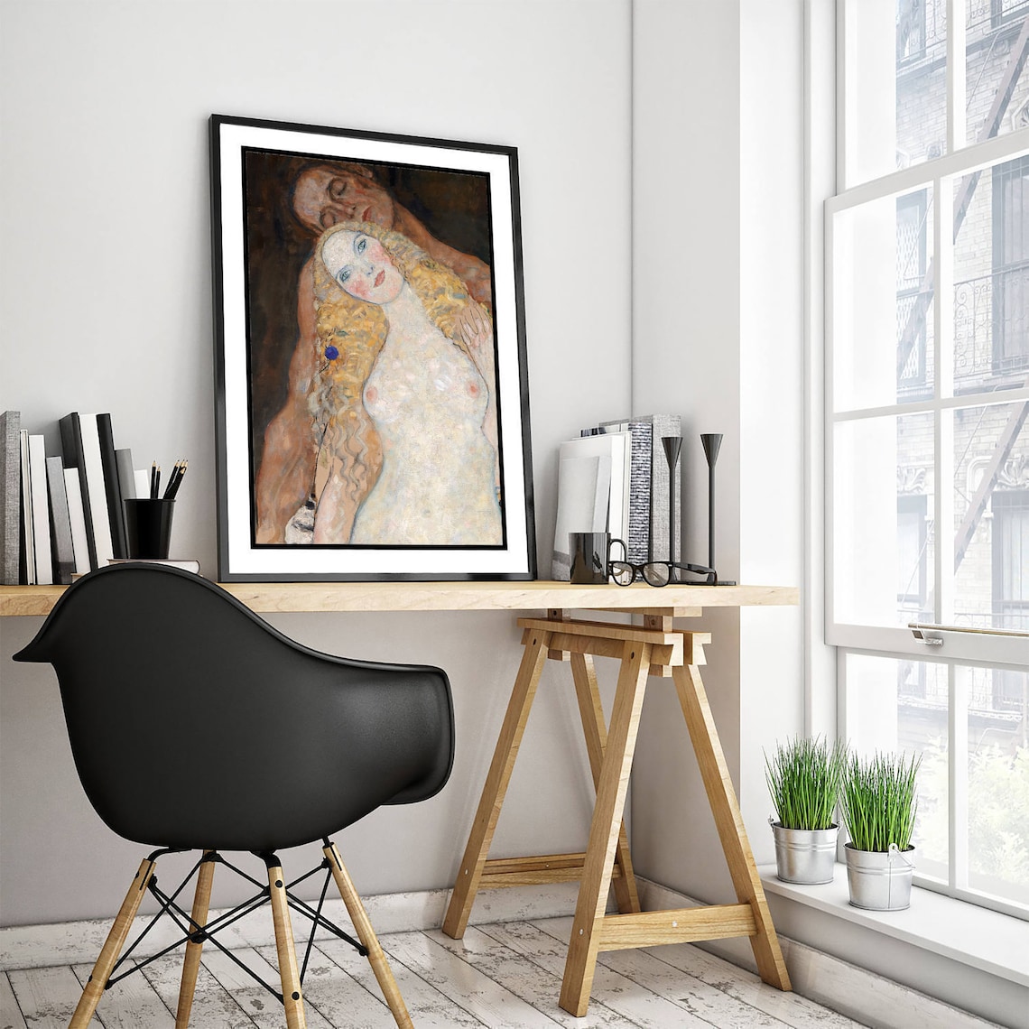 Gustav Klimt Adam And Eve 1918 Art Print - Image 3