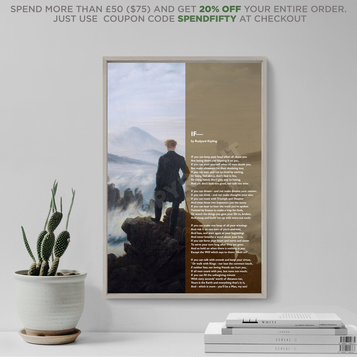 Rudyard Kipling If Poem Art Print, Limited Horizon