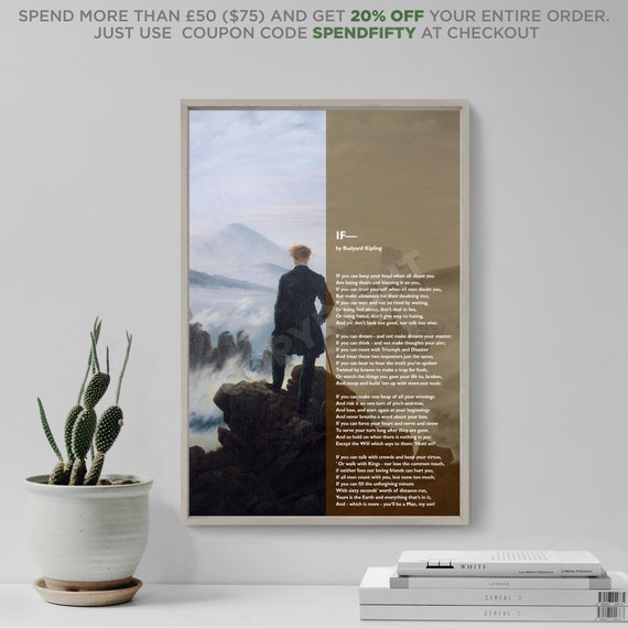 Rudyard Kipling If Poem Art Print, Limited Horizon