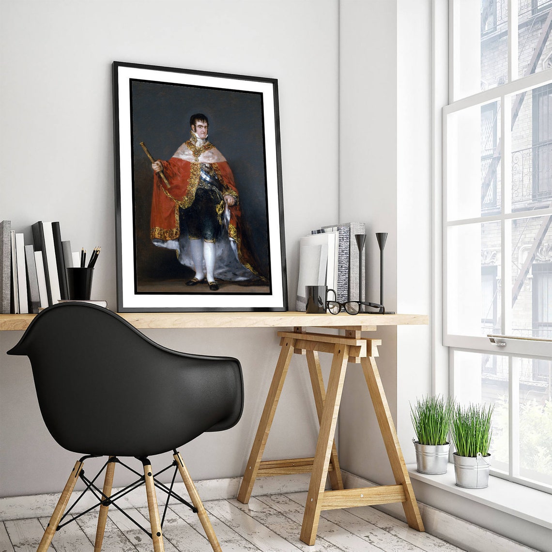 Francisco Goya Portrait Of Ferdinand Vii Of Spain In His Robes Of State 1815 Painting Photo Poster Print Art Gift Attempt2 Closexp