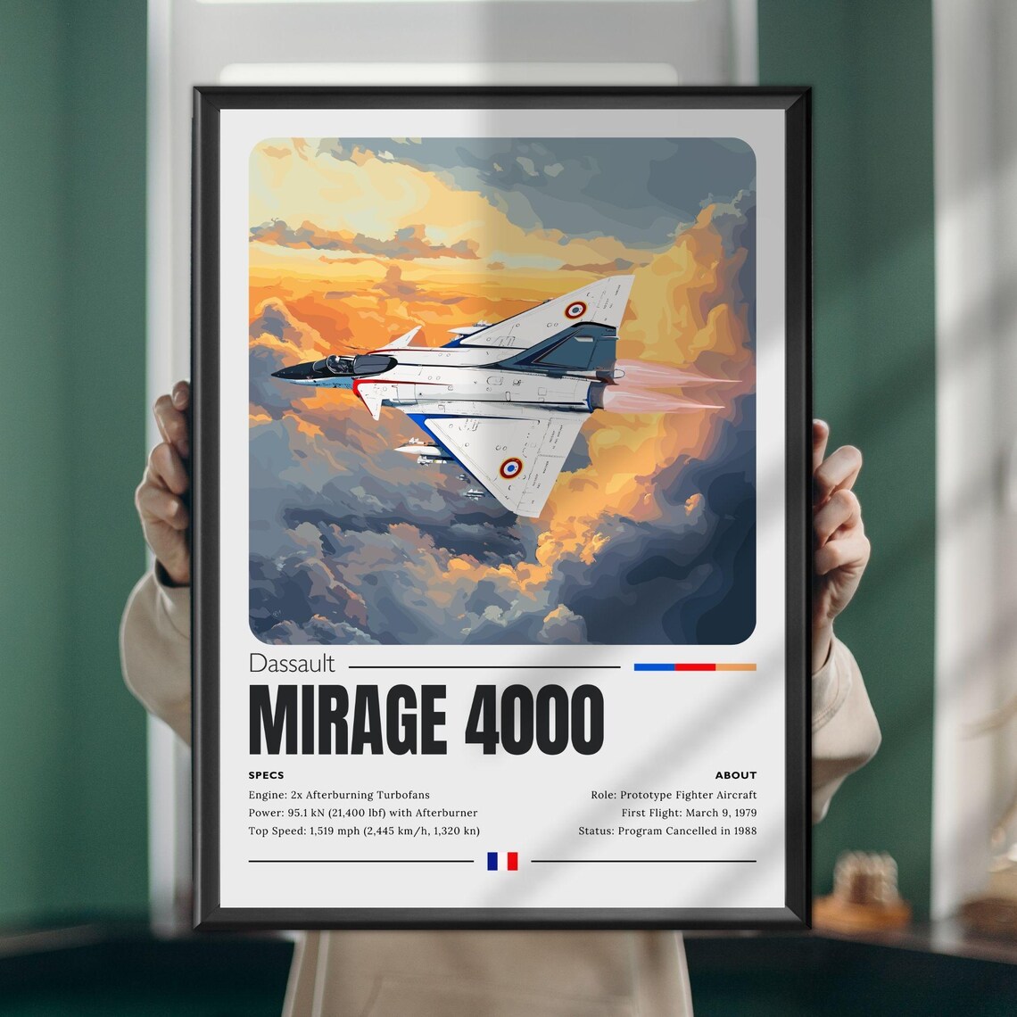 Dassault Mirage 4000 Aviation Wall Art Print