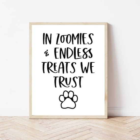 Funny Dog Sign Doggy Daycare Decor Zoomies Veterinarian Gift Trainer Puppy Training Vet Office Poster Tech