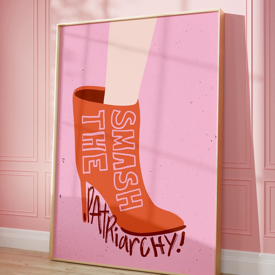 Smash The Patriarchy Poster, Feminist Wall Art