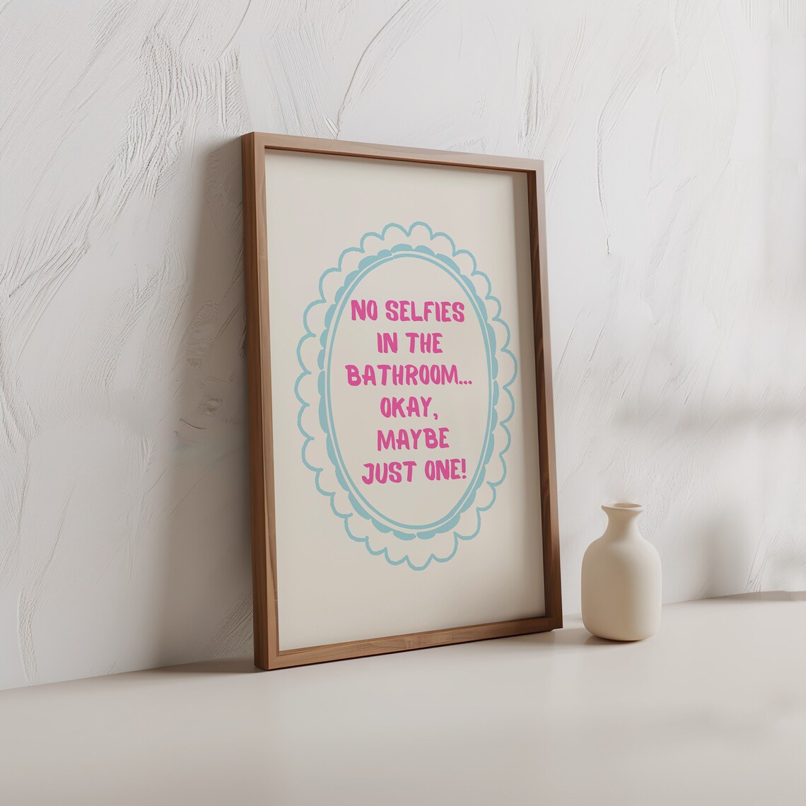 No Selfies In Bathroom, Humorous Bathroom Decor - Image 2
