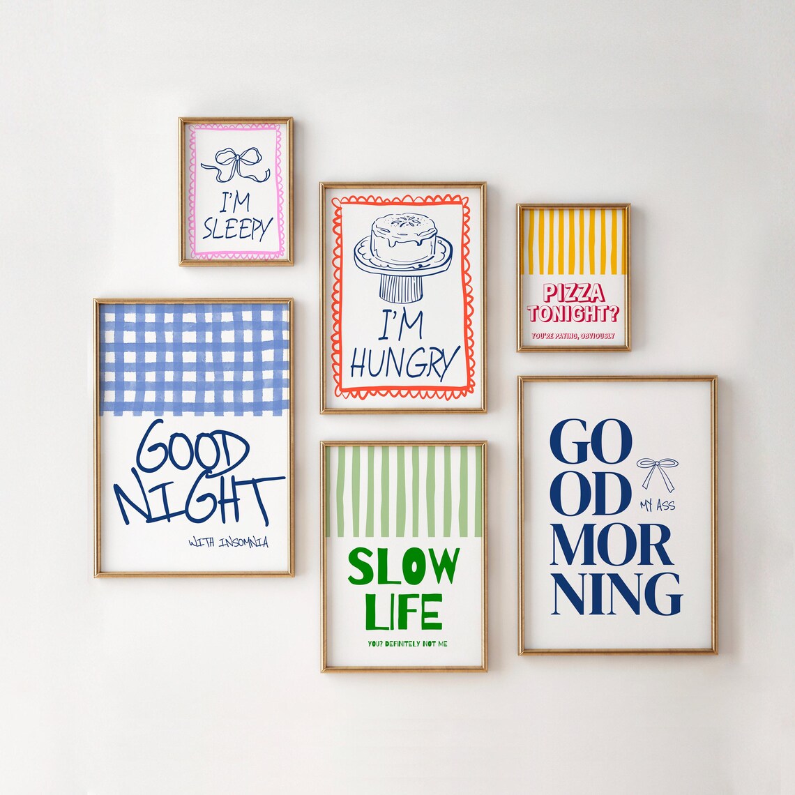 Kitchen Gift 6 Printables Modern Humorous Wall Art Kitchen Decor Aesthetic Kitchen Decor Cute Cooking Art Trendy Wall Art - Image 2