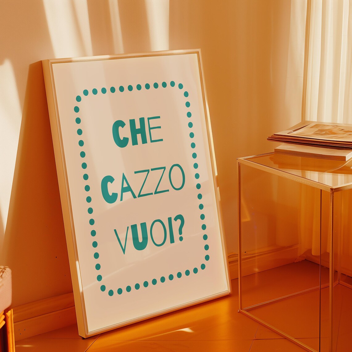Che Cazzo Vuoi Quote, Retro Minimalist Poster - Image 2