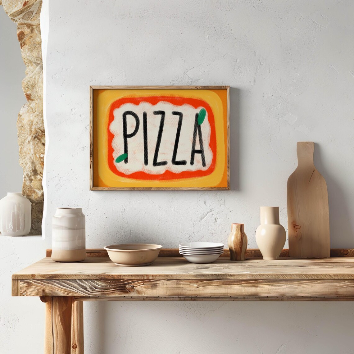 Pizza Kitchen Wall Art, Retro Food Decor - Image 2