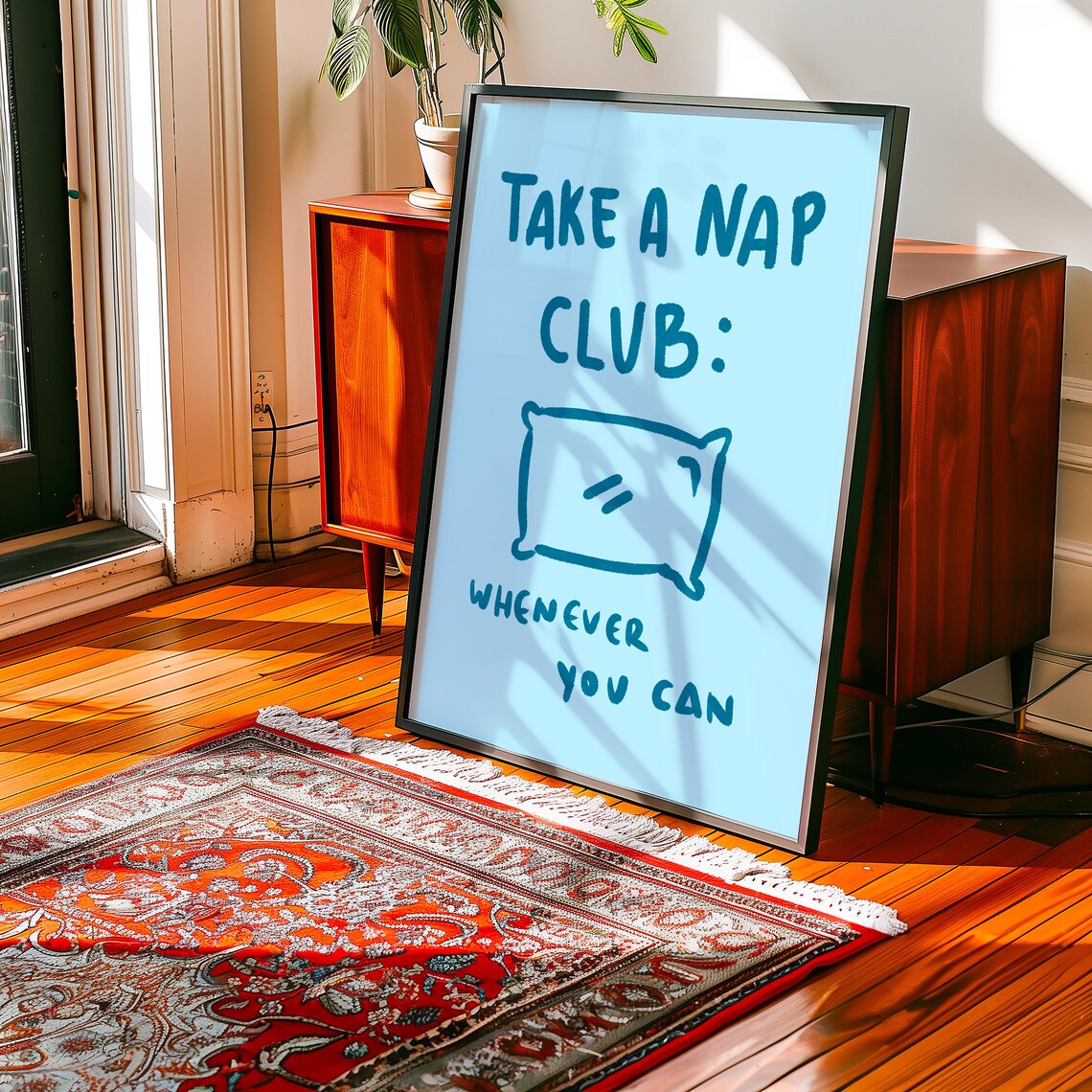 Take A Nap Club Cozy Wall Art Print - Image 2