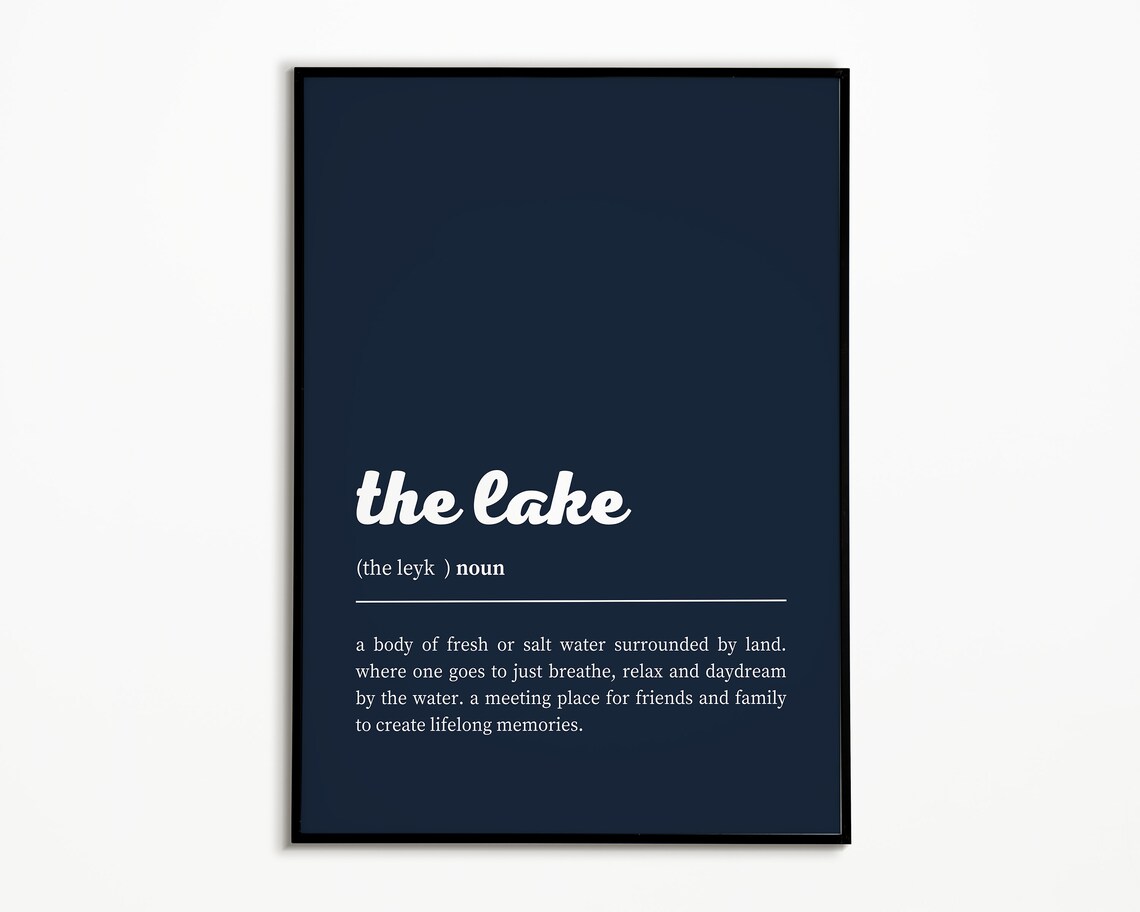 Lake Definition Art Print, Lake House Decor - Image 2