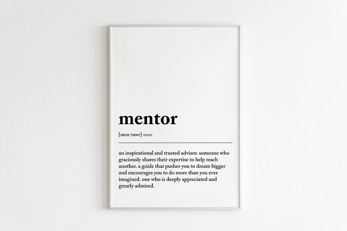 Mentor Definition Print, Gift For Women, Art Print - Image 2