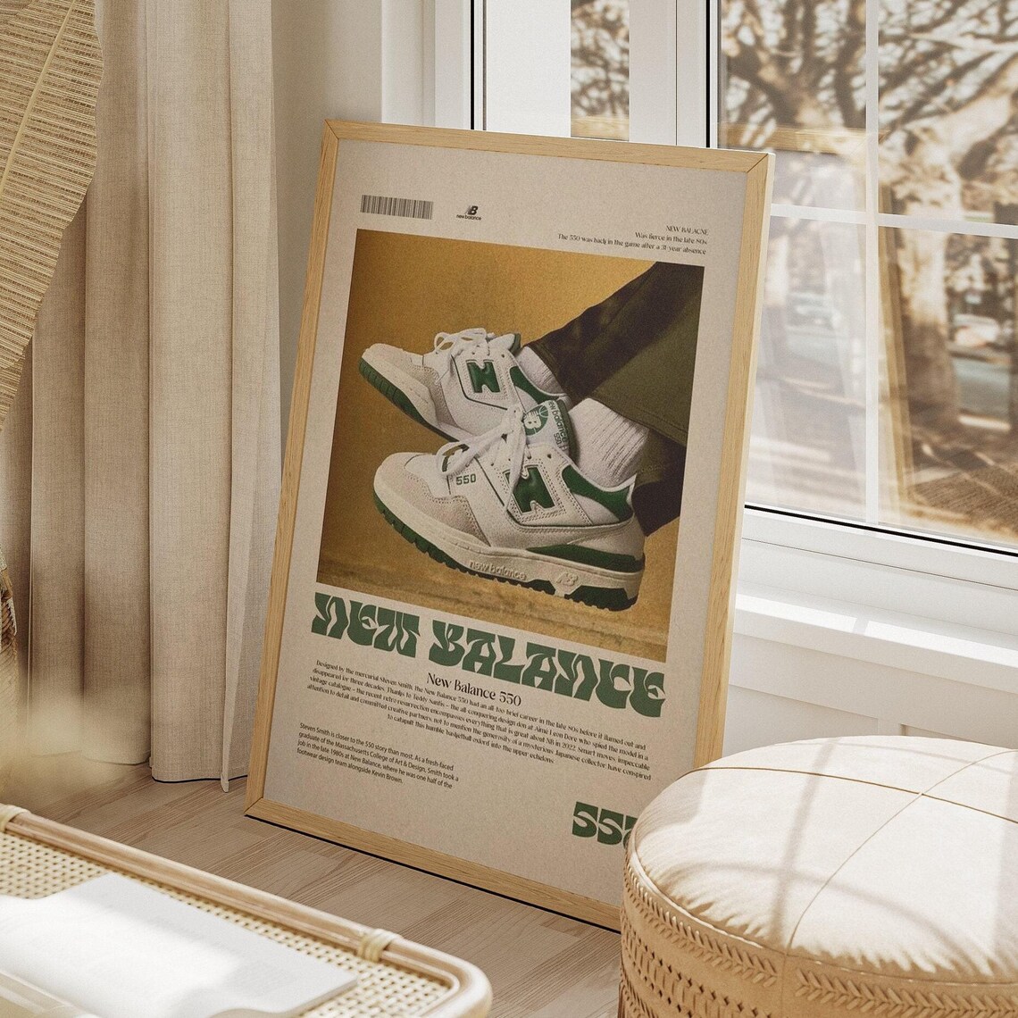 New Balance 550 Custom Poster, Sneaker Wall Decor - Image 2