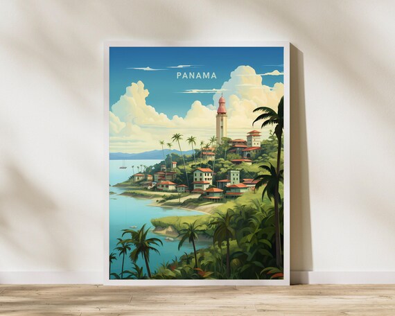Panama Travel Print Poster Wall Art Vintage Decor