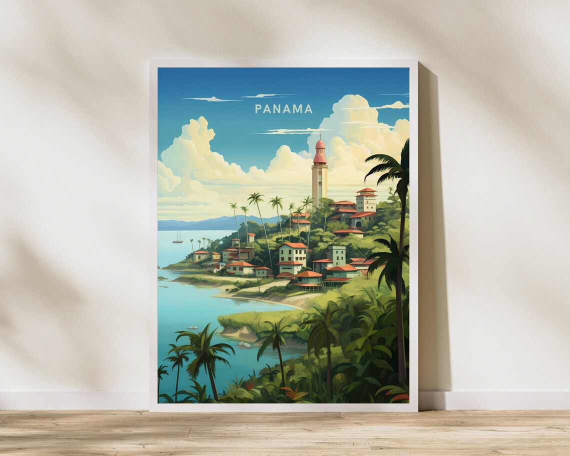 Panama Travel Print Poster Wall Art Vintage Decor