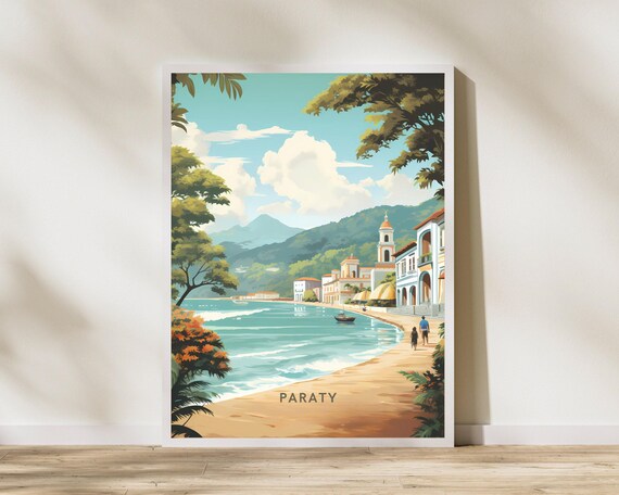 Paraty Brazil Travel Print Poster Wall Art Vintage Decor