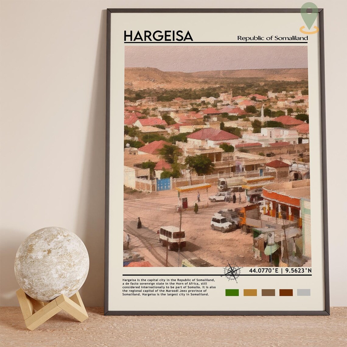 Hargeisa Somaliland Cityscape Desert Town Hills Africa Travel Poster - Image 3