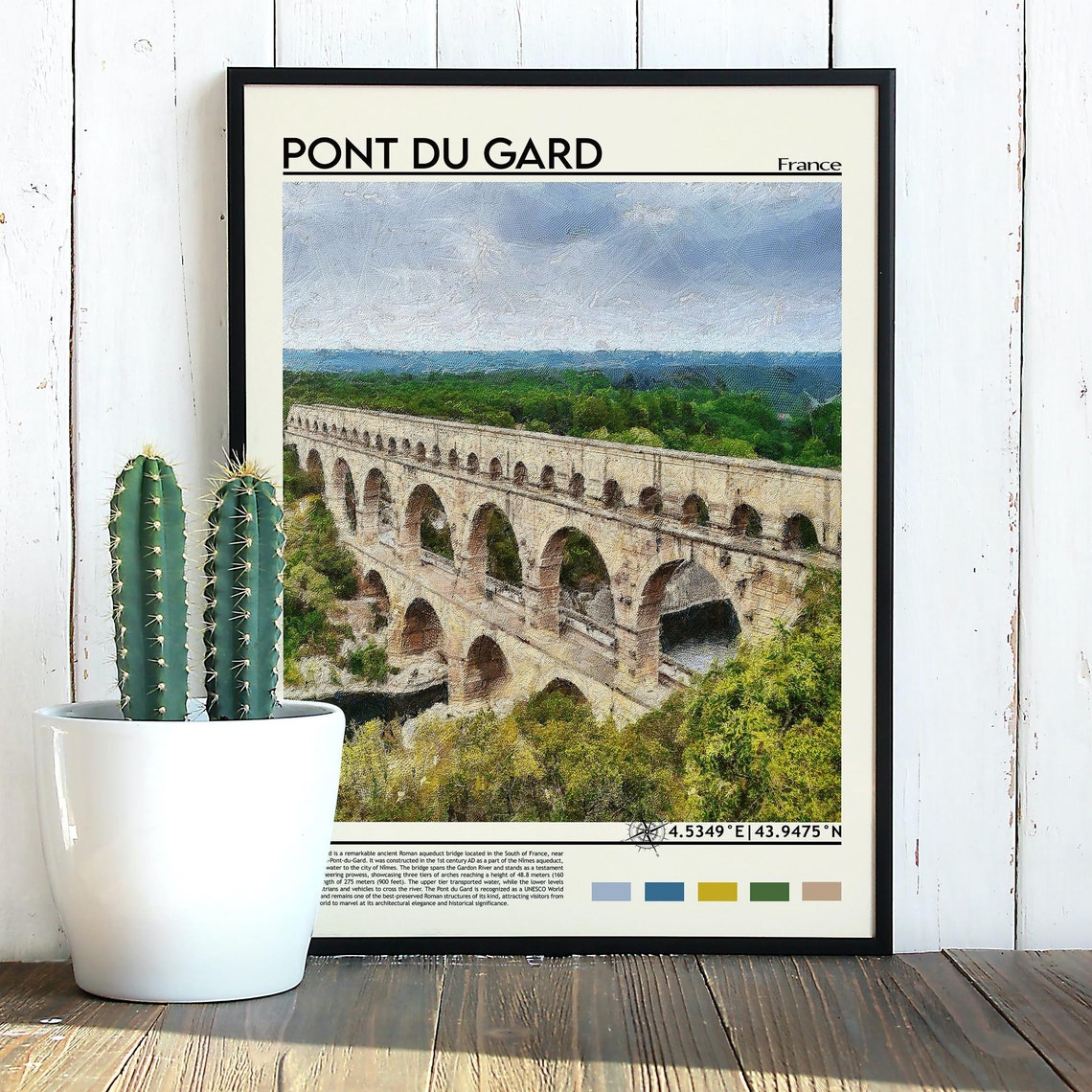 Pont Du Gard Print Pont Du Gard Poster Pont Du Gard Wall Art Pont Du Gard Travel Print Pont Du Gard Art Print France Print Nmes Art - Image 3