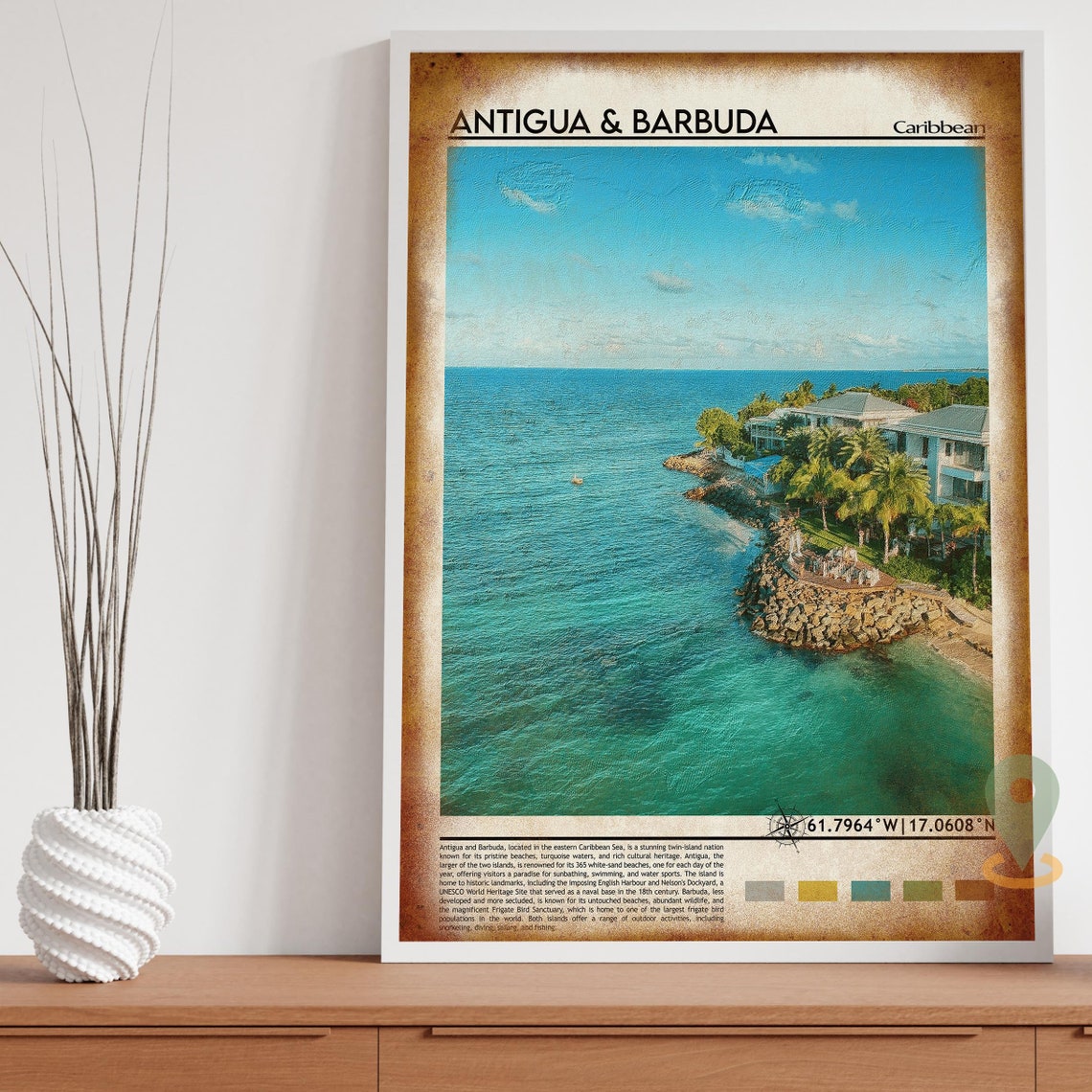 Antigua Print Antigua Poster Antigua Wall Art Antigua Travel Antigua Art Print Antigua Artwork Antigua Photo Antigua And Barbuda - Image 4