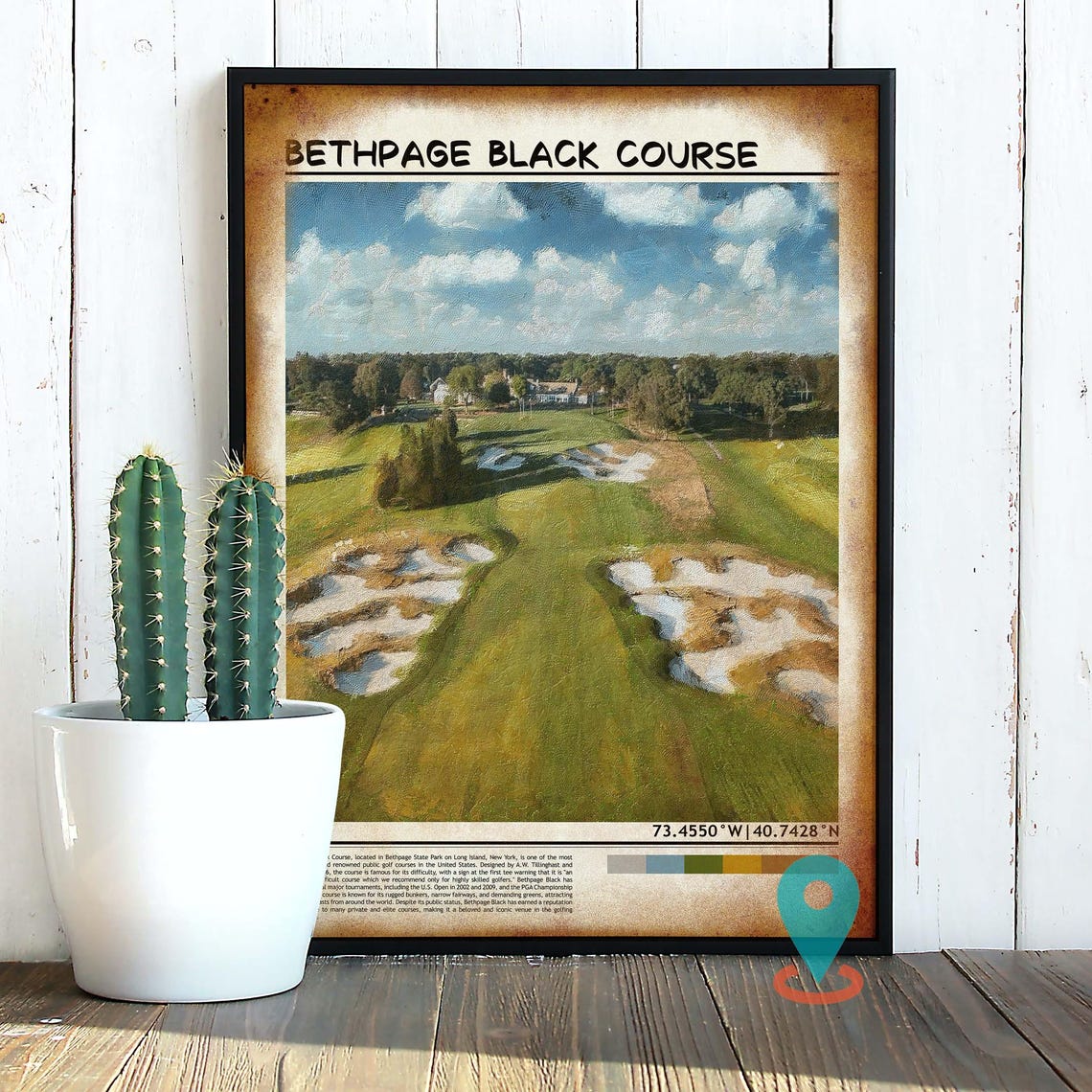 Bethpage Black Course Long Island New York Championship Poster - Image 2