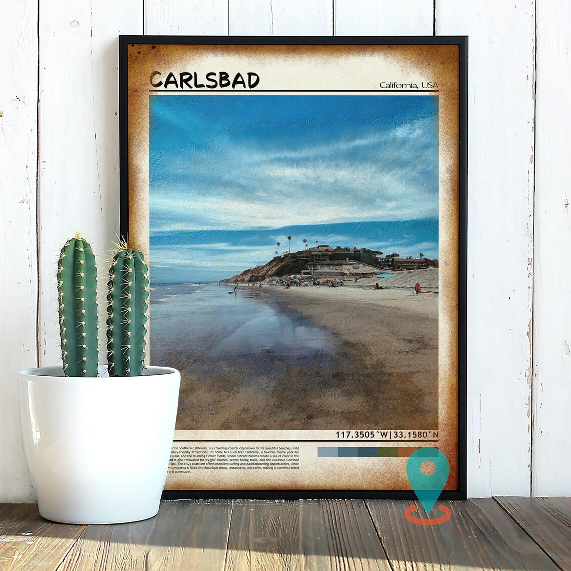 Carlsbad Print Carlsbad Wall Art Carlsbad Poster Carlsbad Photo Carlsbad Poster Print Carlsbad Travel Poster Carlsbad California - Image 4