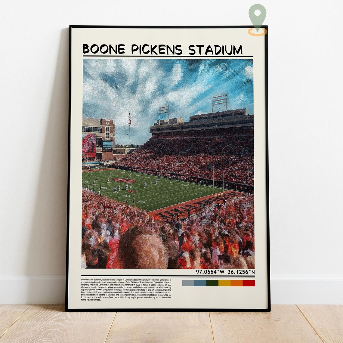 Boone Pickens Stadium Oklahoma State Football Game Day Sports Poster - Image 4
