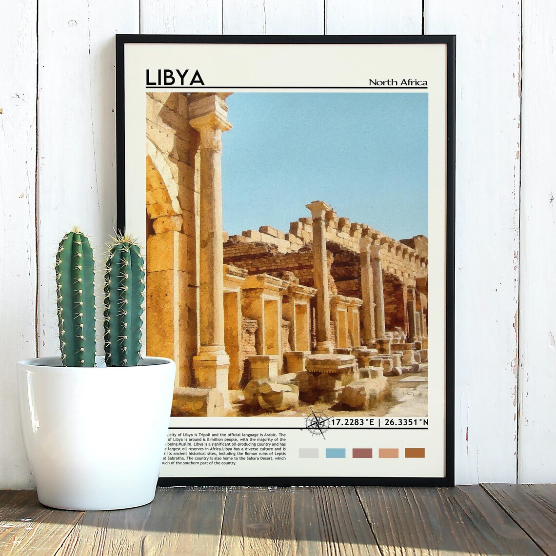 Libya North Africa Ancient Roman Ruins of Leptis Magna Poster - Image 3