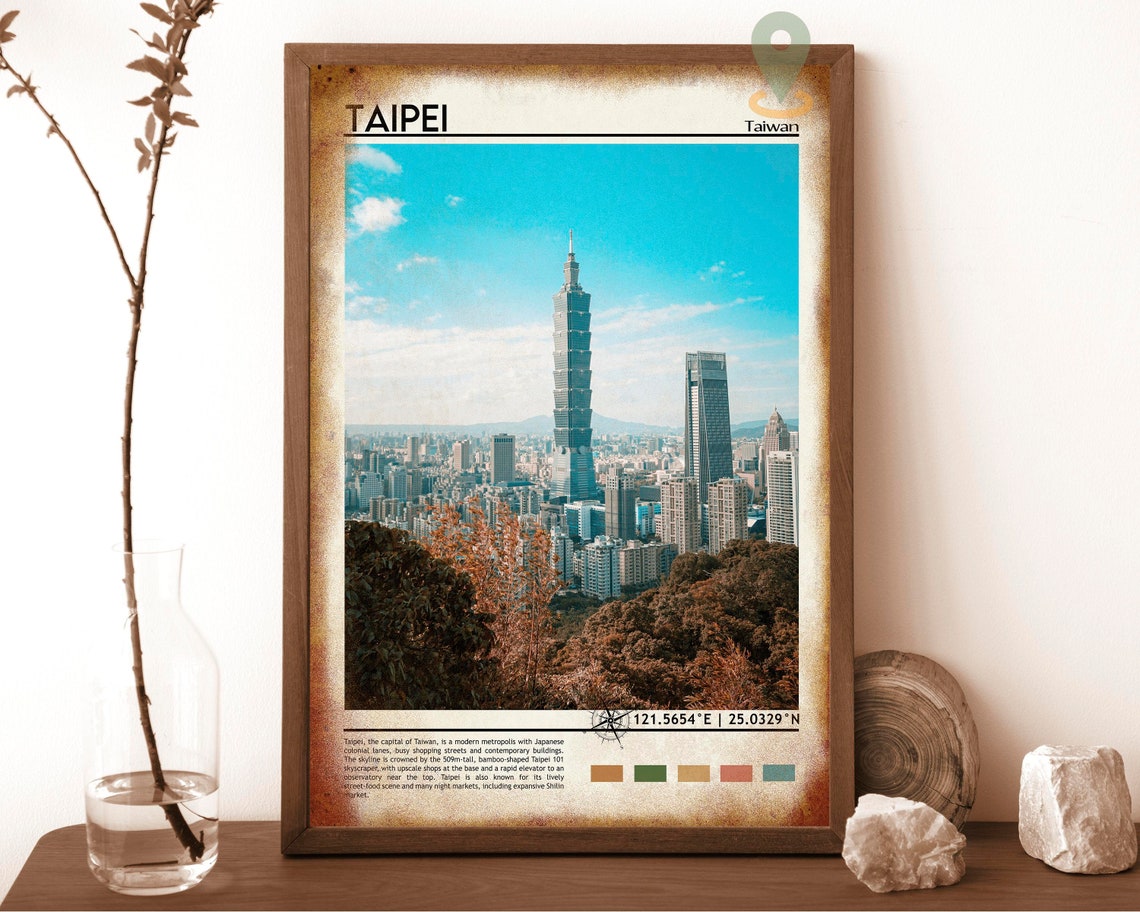 Taipei Print Taipei Art Taipei Photo Taipei Poster Print Taipei Painting Taiwan Poster Taipei Artwork Taipei Gift Taipei City - Image 6