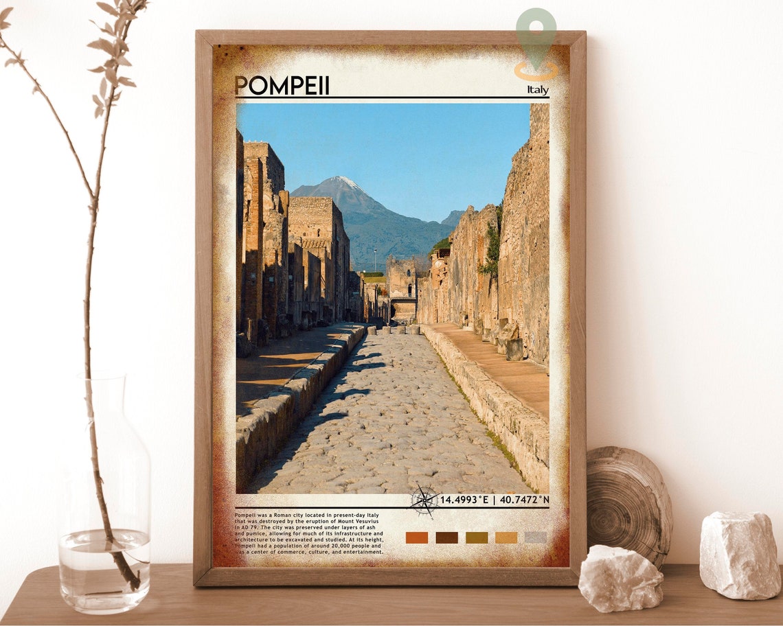 Pompeii Print Vintage Poster Pompeii Art Pompeii Poster Pompeii Photo Pompeii Poster Print Pompeii Painting Italy Poster Travel Gift - Image 6