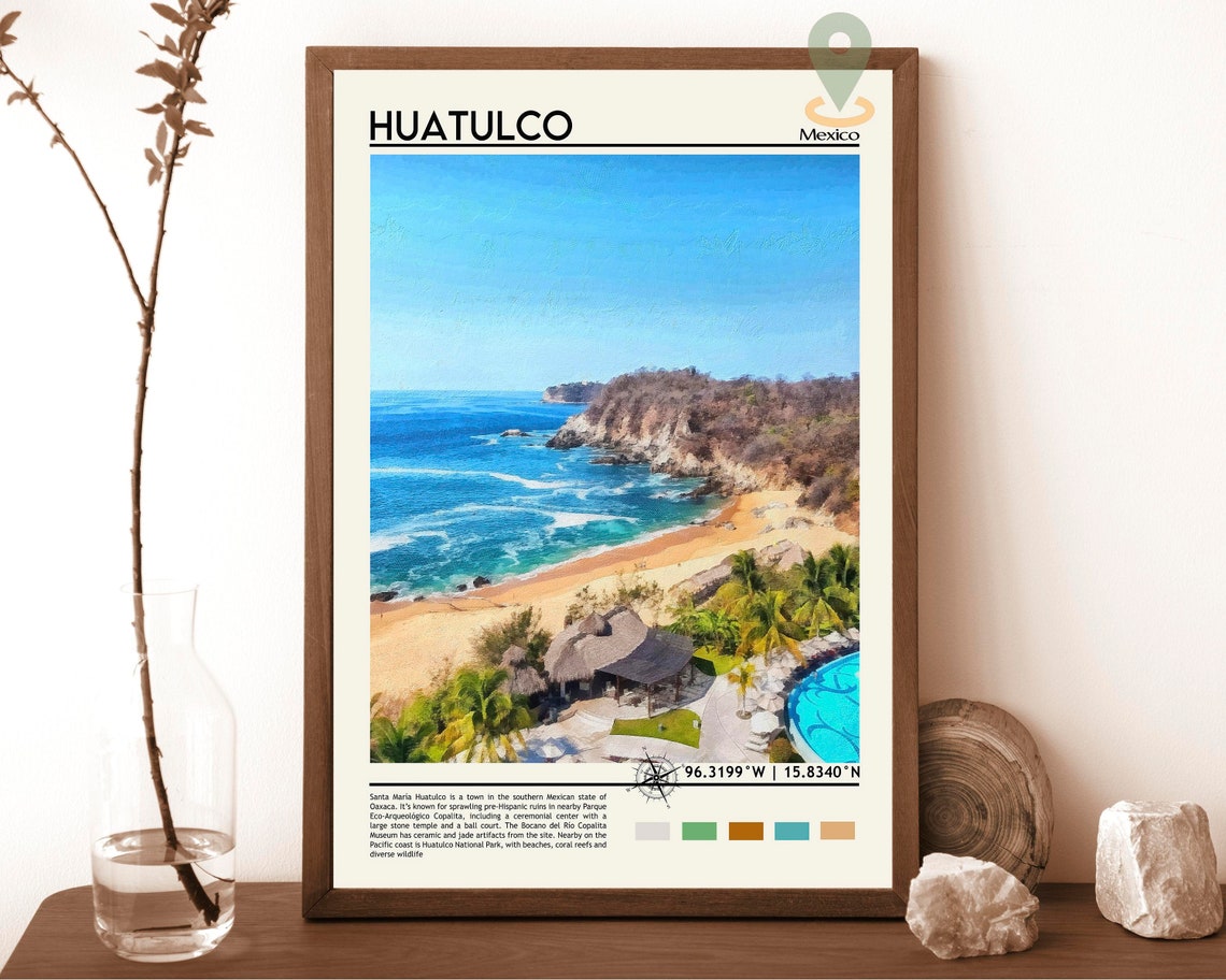 Huatulco Print Huatulco Photo Huatulco Poster Huatulco Painting Huatulco Artwork Huatulco City Mexico Poster Huatulco Gift Huatulco